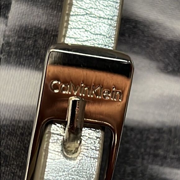 Calvin Klein Grey/White Cap Sleeve Empire Waist Shift Dress Size 12 NWT - Picture 5 of 16